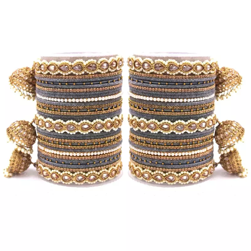 Grey bangles-and-bracelets