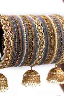 Grey bangles-and-bracelets