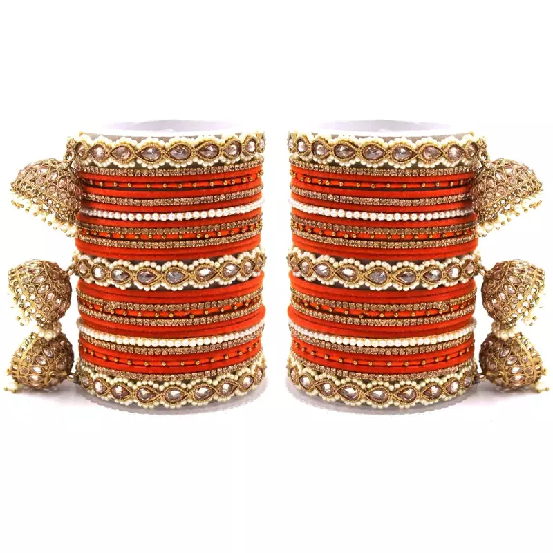 Orange bangles-and-bracelets
