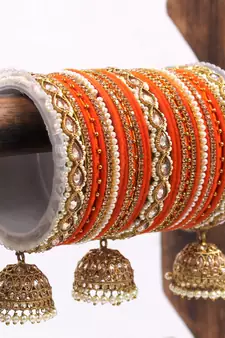 Orange bangles-and-bracelets