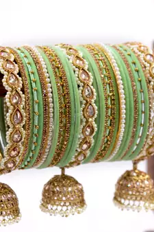 Green bangles-and-bracelets