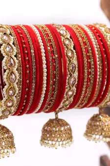 Red bangles-and-bracelets