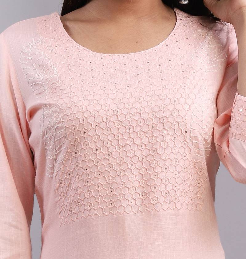 Women's Rayon Slub Straight Kurta