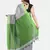 Grey Melange Plain Work Khadi Cotton Handloom Saree With Blouse