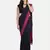 Navy Blue Plain Work Khadi Cotton Handloom Saree With Blouse