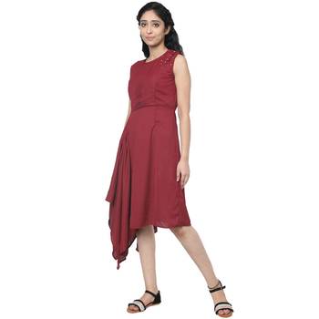 WOZTY Women's Comfortable Round Neck Sleeveless Striped Midi Bodycon Dress 3
