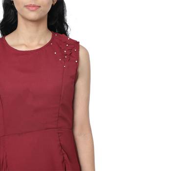 WOZTY Women's Comfortable Round Neck Sleeveless Striped Midi Bodycon Dress 4