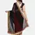 Black embroidered georgette saree with blouse
