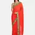 Red embroidered georgette saree with blouse
