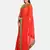 Red embroidered georgette saree with blouse