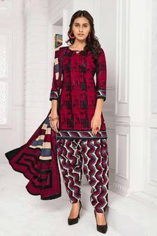 red cotton dress