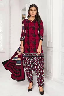 red cotton dress