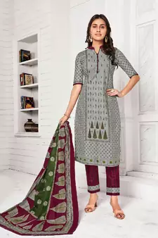 grey cotton dress