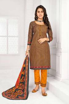 brown cotton dress