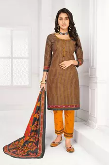 brown cotton dress