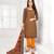 brown cotton dress