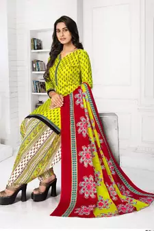 green cotton dress