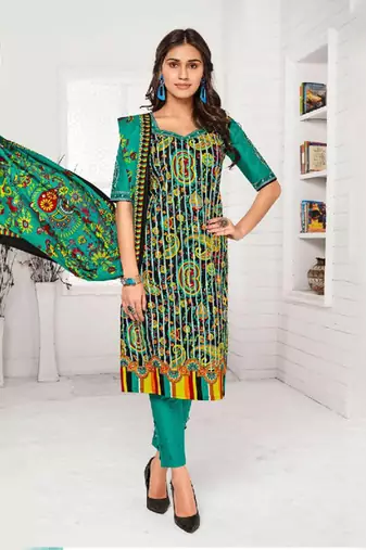 blue cotton dress