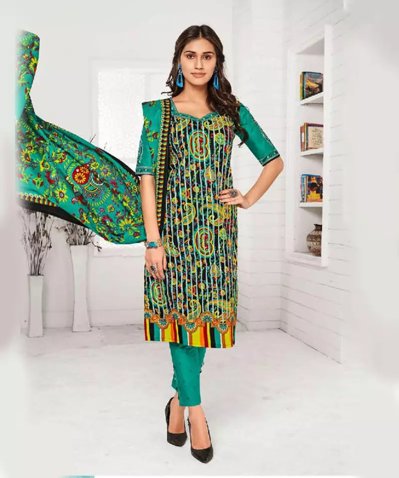 blue cotton dress