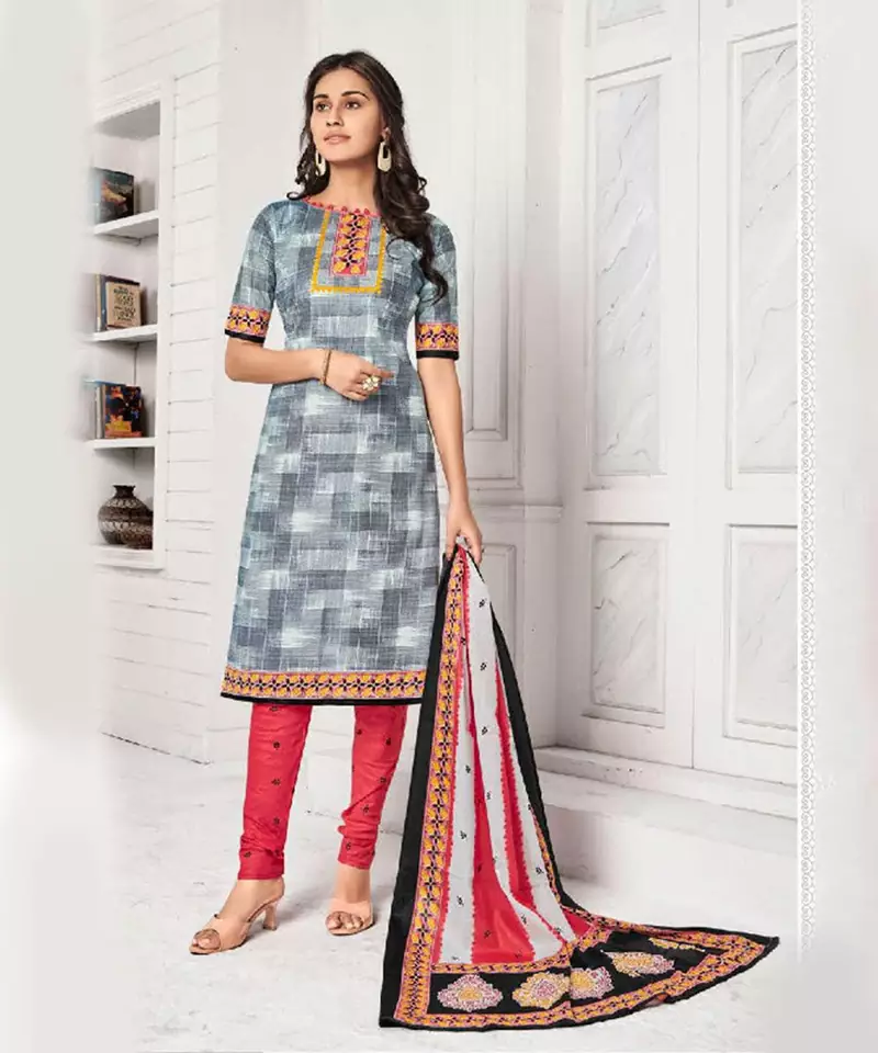 grey cotton dress
