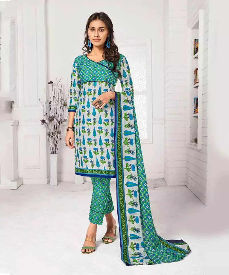 green cotton dress