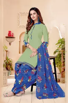 blue cotton dress