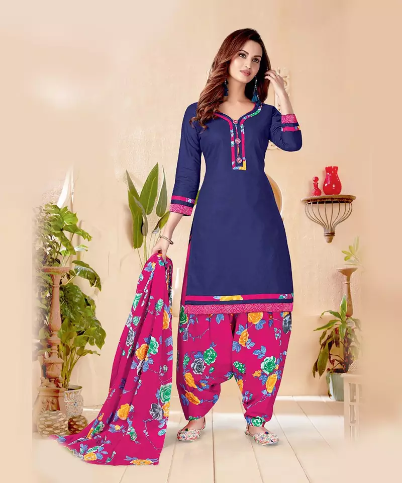blue cotton dress