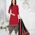 red cotton dress