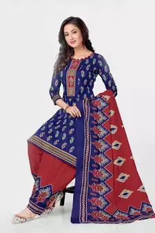 blue cotton dress
