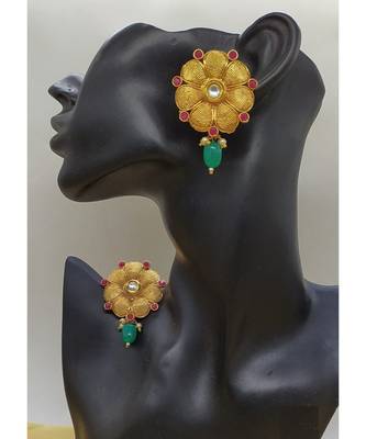 antique gold AlloyEarrings 2