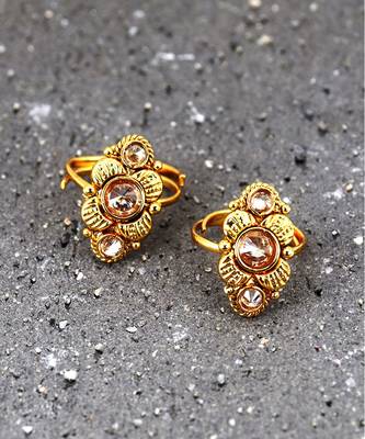 Gold Plated_plated Alloy toe rings 1