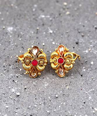 gold_plated Alloy toe rings 1