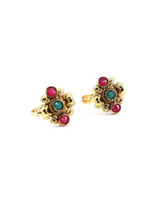 gold_plated Alloy toe rings 4