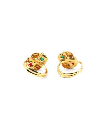 gold_plated Alloy toe rings 4