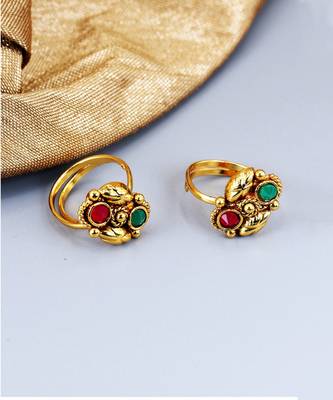 gold_plated Alloy toe rings 1