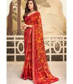 Maroon Chiffon Sarees Without Blouse