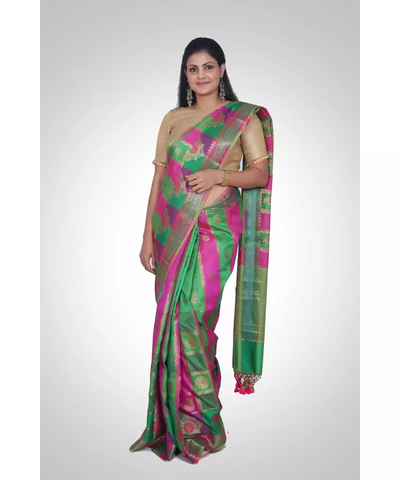 Semi silk banarasi boota saree