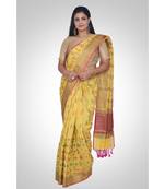 Cotton silk banarasi floral jaal saree