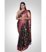 Cotton silk banarasi floral jaal saree