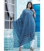 Women's Cotton Kurti and Dupatta with Rayon Pant