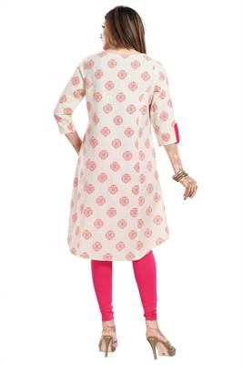 Off-white embroidered cotton party-wear-kurtis 2