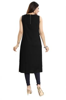 Black embroidered rayon party-wear-kurtis 2