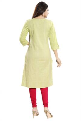 Green printed cotton party-wear-kurtis 2