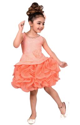 Kbkidswear Fashion Knee Length Party Wear Frock 1
