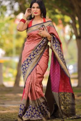 Red Designer Party Wear Silk Saree 1