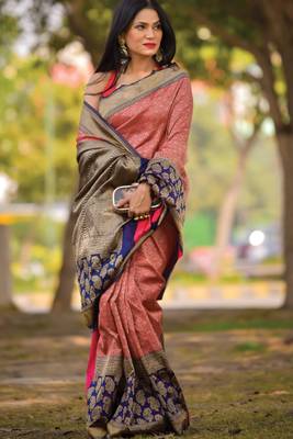 Red Designer Party Wear Silk Saree 2