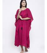 Peach  Hand Block Kaftan