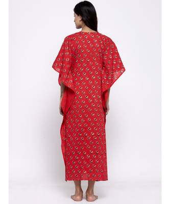 RED Button-down Kaftan 3