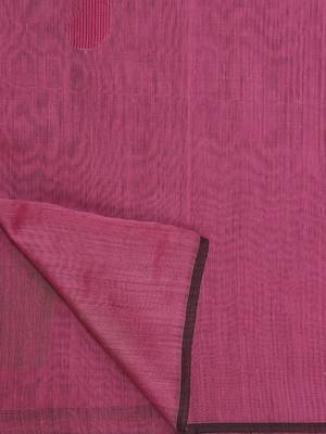 Pink Jamdani Work Cotton Silk Handloom Saree With Blouse 6