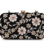 Embellished Box Clutch with Chain Strap